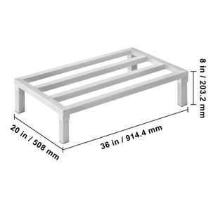 Scaffalatura in Alluminio Interamente Saldata 36 X 20, Scaffale Commerciale per Alimenti a 8 Ripiani, Capacità 1800 Libbre, Scaffali per Garage - Product Image 2