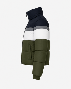 Chaqueta de Invierno Acolchada Verde Oliva de Alta Calidad con Contraste, Última Tendencia, Cortavientos, Impermeable, con Calefacción, al Mejor Precio - Product Image 6