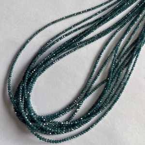 Cuentas Facetadas de Diamante Azul Natural, Certificadas por IGI, para la Elaboración de Joyas - Product Image 1