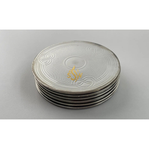<b>Large</b> Metal Coasters in Premium Quality with Stylish Design Perfect for Hotel and Restaurant Table Tops Home Kitchenware Supply - Product Image 1