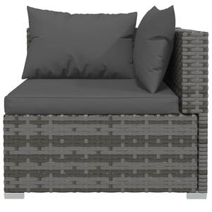 Conjunto de Muebles de Jardín de Poliratán Gris Antracita con Cojines - Product Image 4