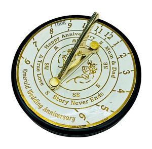 Cadeau de cadran solaire de mariage intérieur intemporel avec affichage numérique pour la décoration d'anniversaire ou le jardin pour le couple - Product Image 1