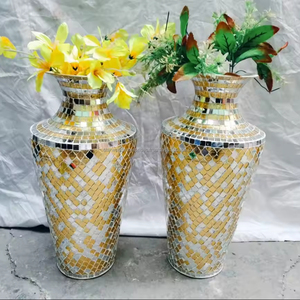 Florero artesanal de Metal de lujo de alta calidad para boda, hogar, Hotel, Villa, galería, restaurante, decoración de la India - Product Image 1