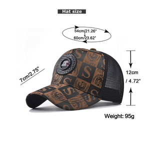 SELF INDUSTRY Stylish Adult Trucker <b>Hats</b> with Adjustable Casual Mesh 100% Polyester Color Blocking Design - Product Image 5