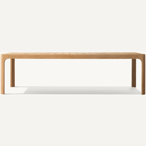 Mesa rectangular en oferta, hecha de madera de teca duradera, con un estilo moderno y sencillo, adecuada para uso en exteriores. - Product Image 1