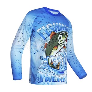 Factory Direct Custom Fishing T Shirt Long Sleeve Performance Fishing Apparel Outdoor Sports Wear With Custom <b>Logo</b> - Product Image 1
