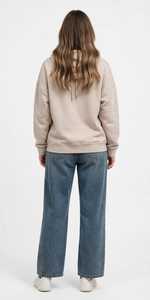 ONETEN APPARELS Women's Navy Blue <b>Cropped</b> Hoodie Wide Leg <b>Joggers</b> Set Full Sleeve Print Streetwear Tracksuit Loose Fit 2 1 100% - Product Image 4