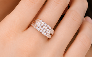18K <b>Rose</b> Gold Mens Diamond Signet Ring Square <b>Top</b> Lab Grown Round Brilliant Baguette Cut Side Accent Luxury Statement Jewelry - Product Image 6