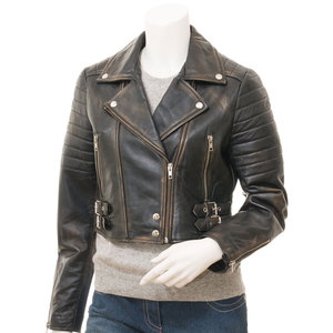 Women <b>Real</b> <b>Leather</b> Motorcycle Biker <b>Jacket</b> Classic Fashion Manufacturer Women Genuine <b>Leather</b> <b>Jacket</b> Custom Moto Biker Style - Product Image 1