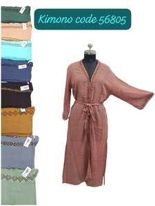 Boho Chic Vintage 100% Hemp Cotton ladies kimono assorted V-neck <b>High</b> <b>Waist</b> Formal Maxi <b>Dress</b> Eco-Friendly Loose Fit online shop - Product Image 1