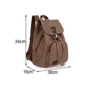 <b>Canvas</b> Casual <b>Backpack</b> Unisex Softback 20-37L Durable Zipper Hasp Closure Daily Use - Product Image 4