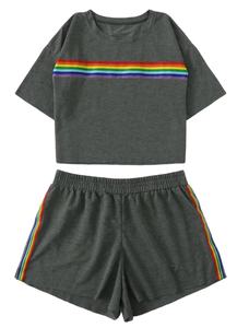 T-shirt avec Short assorti, vêtements de nuit de couleur, vente en gros, entièrement personnalisé, marque à manches courtes, BD, 2022 - Product Image 3