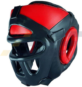 Wholesale Price With Customized logo Latest <b>Style</b> Leather Boxing Headgear <b>Head</b> Guard For Sale Made In Pakistan - Product Image 6