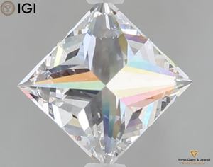 Diamante de Corte Princesa de 1.00 Quilates, Cultivado en Laboratorio CVD, 5.56 MM, Color E, Claridad VVS2, Certificado IGI, para Anillo de Compromiso, Garantía de por Vida - Product Image 5