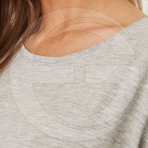 T-shirt décontracté pour femme à manches longues, prix bas, populaire, écologique, respirant, motif uni, personnalisable - Product Image 5