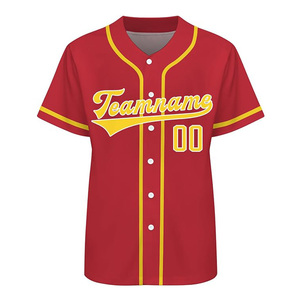 Camiseta de Béisbol Personalizada para Hombre, 100% Poliéster Sublimado, Camisa de Béisbol con Botones, Ropa Deportiva OEM - Product Image 2