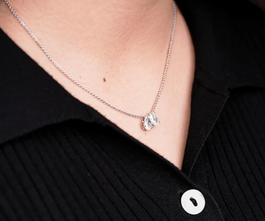 925 <b>Silver</b> Toi Et Moi Pendant <b>Necklace</b> Oval and Pear Cut Lab Grown Diamond Pendant <b>Necklace</b> <b>Solid</b> Gold Jewelry Wholesaler - Product Image 6
