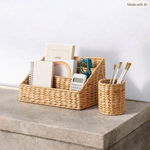 Support de Rangement Moderne en Bambou et Rotin Écologique Non Pliable pour Magazines et Crayons – Idéal pour la Maison et l'Hôtel – Durable – Vente en Gros - Product Image 4