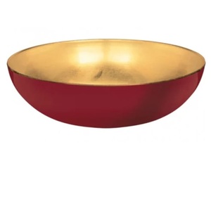 Tazón de Metal Decorativo Hecho a Mano, Curvado, para Servir Alimentos, Pintado a Mano, Diseño Artesanal, para Servir Frutas - Product Image 3