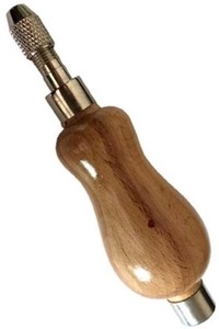 Herramienta de grabado de joyería SUNTOOLS/STIPL con mango de madera, mandril metálico y portabrocas cónico, modelo 248B, para trabajos artesanales precisos. - Product Image 2
