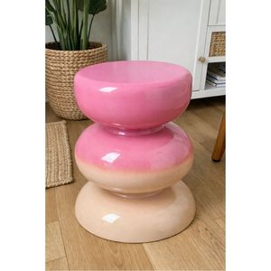 Table basse ronde en métal de luxe personnalisée, table d'appoint en émail vert ombré, petit tabouret, meuble d'appoint pour hôtel et salon - Product Image 5