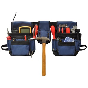 Blue Heavy Duty <b>Tool</b> <b>Belt</b> With Multiple Pockets And Organized <b>Tools</b> For Workshop Use - Product Image 1