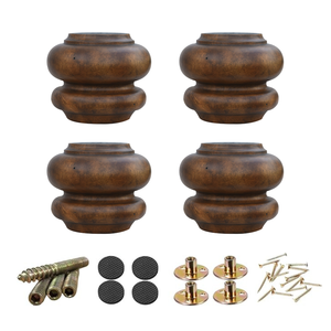 Grande patte de meuble en bois massif tourné pour canapé, lit, table – Pied en bois robuste de remplacement – Fournisseur OEM personnalisé - Product Image 5
