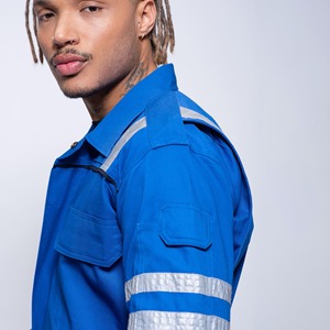 Premium Hi-Visibility Reflective Cotton Safety <b>Work</b> Coverall Construction Roadwork Industrial Safety <b>Work</b> Coverall - Product Image 4