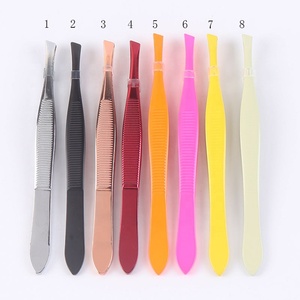 Pinzas para Cejas de Acero Inoxidable con Punta Inclinada, Hechas a Mano, de Lujo, Antiestáticas, Duraderas y con Mango Cómodo - Product Image 6
