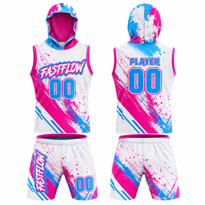 Hooded Plus Size Unisex 7V7 American <b>Football</b> Uniforms Custom 7-on-7 100% Polyester Breathable Digital <b>Print</b> Sleeveless - Product Image 3