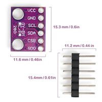 Capteur de température et d'humidité BME280 3.3V, capteur de pression barométrique atmosphérique avec carte de connexion IIC I2C