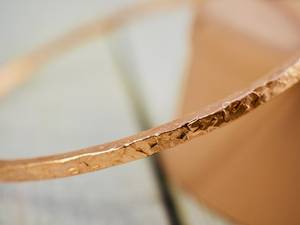 Belladec Minimalist Hand Forged Red <b>Copper</b> <b>Bangle</b> Bracelet Elegant Handmade Slim Stackable Everyday Unisex Classic Style Jewelry - Product Image 3