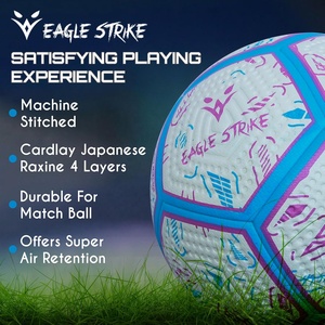 Eagle Strike Soccer Ball Size 5 Durable Training Football with TPU PU Material <b>Hand</b> <b>Stitched</b> for Outdoor Use - Product Image 4