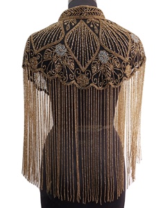 Wholesale All season exclusive party <b>top</b> handmade handbeaded embellishment for festive occassion dazzling ponchos - Product Image 3