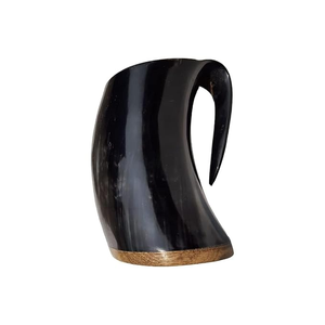 Mug à boire en corne de viking fait main de qualité supérieure, court, en corne naturelle, au meilleur prix FAIZA CRAFT FC-7688 - Product Image 5