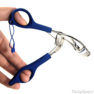 Recourbe-cils durable à marque privée, très vendu, avec manche bleu en acier inoxydable et silicone – Outil de beauté - Product Image 5