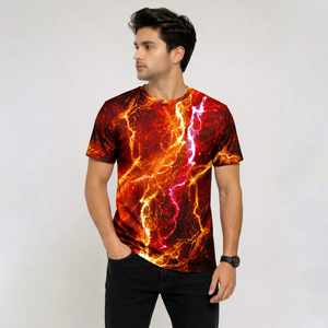 Camisetas Sublimadas al por Mayor para Hombre, 100% Algodón, Estilo Urbano, 240g, Jersey, Logotipo Personalizado, OEM, ODM, Transpirables, de Secado Rápido - Product Image 3