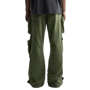 Pantalon cargo slim fit pour homme, décontracté, de haute qualité, séchage rapide, toile, multi-poches, couleur unie, léger - Product Image 2