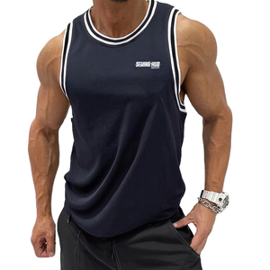 เสื้อกล้ามผู้ชายสำหรับออกแบบโลโก้ OEM แบบกำหนดเอง เสื้อกล้ามออกกำลังกายทรงโอเวอร์ไซส์ เสื้อกล้ามผ้าฝ้ายสำหรับผู้ชาย เสื้อกล้ามออกกำลังกายในยิม - Product Image 1