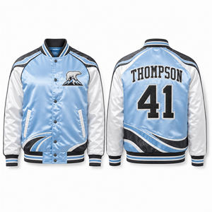 Chaqueta de Satén Duradera para Hombre, Personalizada al por Mayor, Estilo Béisbol, Moda Urbana, Casual, de Lujo, para Equipos, Promocional, Marca Privada, Brillante y Sedosa - Product Image 1