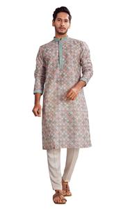 Indian Ethnic Wear Cotton <b>Kurta</b> Regular Fit Casual Wear India Pakistan Style <b>Kurta</b> for <b>Men</b> Party Wear - Product Image 2