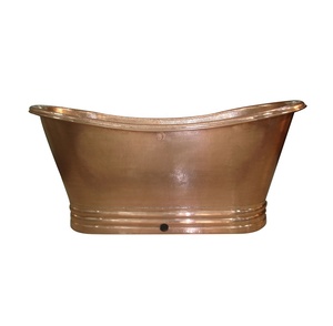 Customized Japanese Copper Freestanding Bathtub Plain Luxurious Copper Bathtub Handicrafts Copper Bathtub Bulk Wholesaler - Product Image 1