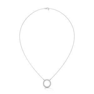 Collar Clásico de Plata con Diamante Cultivado en Laboratorio y Colgante de Corte Esmeralda, Joyería Fina para Mujer, Estilo y Uso Diario - Product Image 3