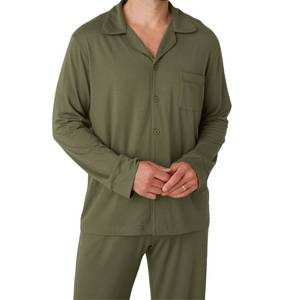 Vente en gros de pyjamas pour hommes en coton 100% respirant, personnalisés, imprimés, tricotés, fabricant et fournisseur de vêtements de nuit - Product Image 6