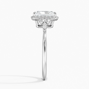 BOJ <b>Ring</b> 056 Radiant Cut <b>925</b> <b>Silver</b> Nadia Halo Diamond <b>Ring</b> 2ct D Color VVS1 Moissanite GRA Certified Low Price Wedding <b>Ring</b> - Product Image 3