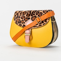 Bolso bandolera cruzado de cuero de vaca Vintage informal para mujer, gran capacidad, cremallera, patrón especial de moda para Otoño Invierno