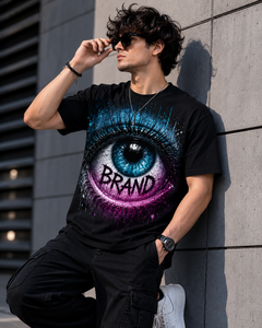 T-shirt Eyre Sports Wear personnalisé avec impression DTG, style vintage tendance, coupe courte, 100% coton, unisexe, confortable. - Product Image 5