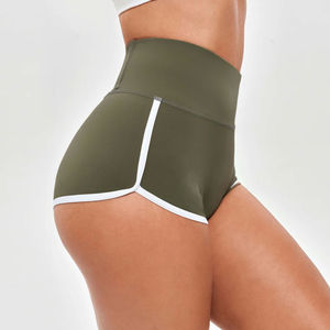 Shorts de compression respirants pour femmes à taille élastique, coupe ajustée, séchage rapide, avec poches personnalisées, faible MOQ, vêtements de sport, logo personnalisé, uni - Product Image 4