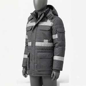 Lightweight Breathable Thermal Fleece Reflective <b>Softshell</b> <b>Jacket</b> Windproof Outdoor Comfort Daily Wear Hi <b>Visibility</b> Workwear - Product Image 4