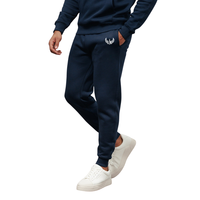 Ensemble sweat-shirt à col rond et pantalon de jogging bleu marine pour homme, vêtements de sport décontractés, tenue de sport pour l'entraînement